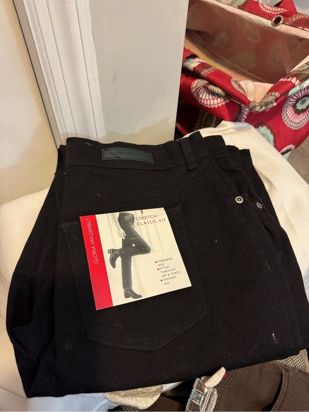 Gloria Vanderbilt Black Straight Leg Stretch Jeans